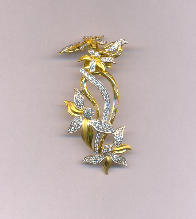 GOLD HALF SET PENDENT CASTING EXCLUSIVE