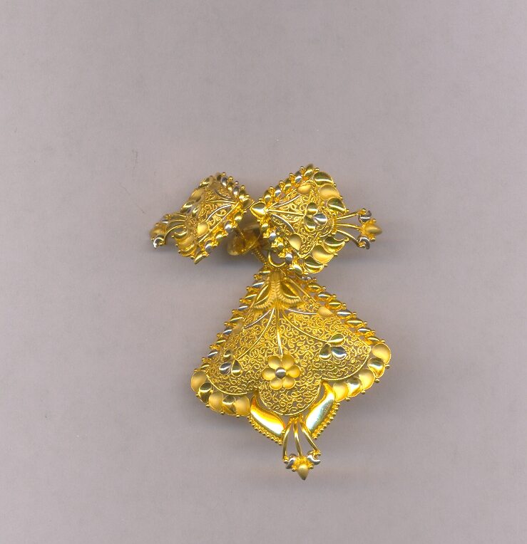 GOLD HALF SET PENDENT CASTING EXCLUSIVE
