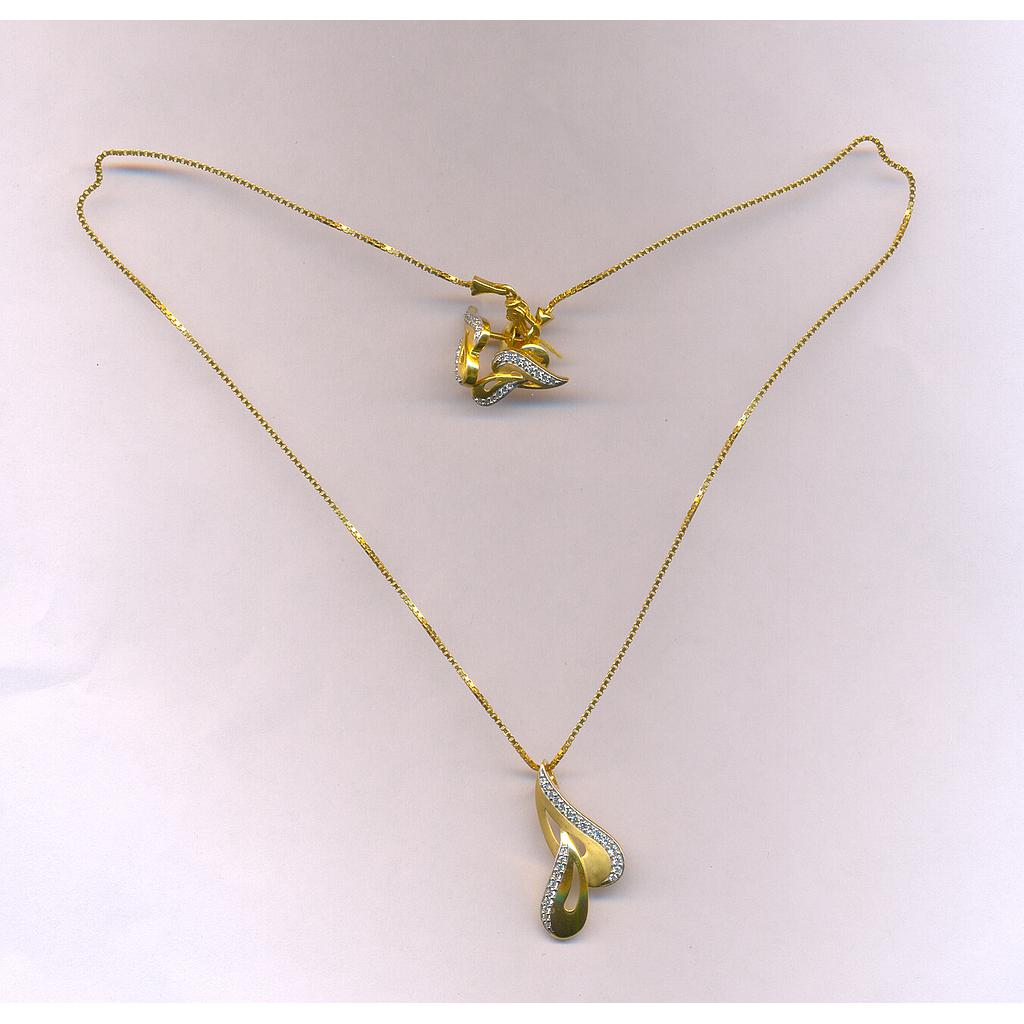 GOLD HALF SET PENDENT CASTING EXCLUSIVE