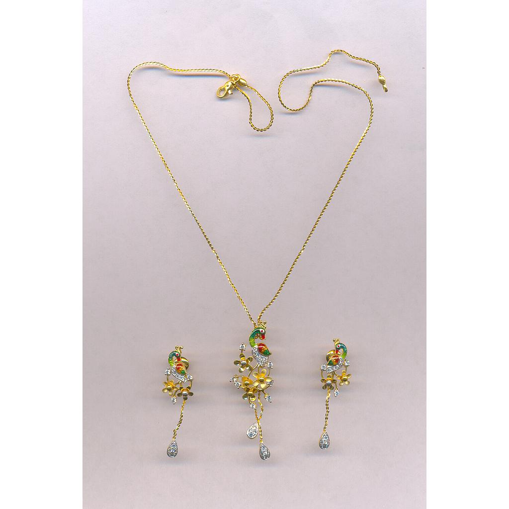 GOLD HALF SET PENDENT CASTING EXCLUSIVE