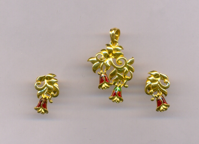 GOLD HALF SET PENDENT CASTING EXCLUSIVE