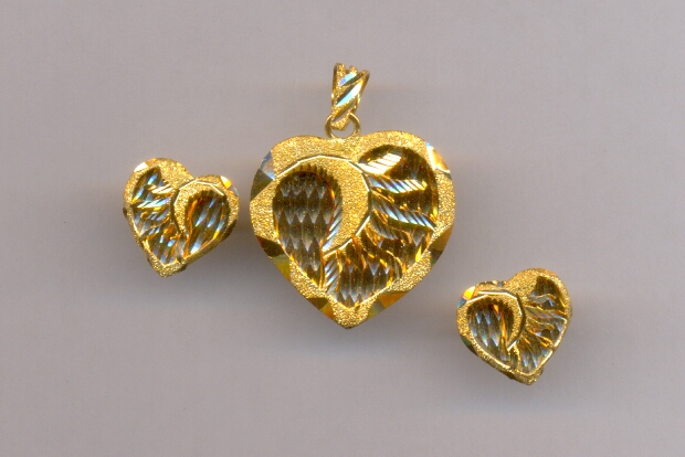 GOLD HALF SET PENDENT CASTING EXCLUSIVE