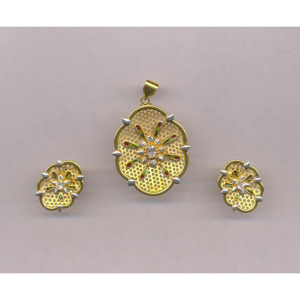 GOLD HALF SET PENDENT CASTING EXCLUSIVE