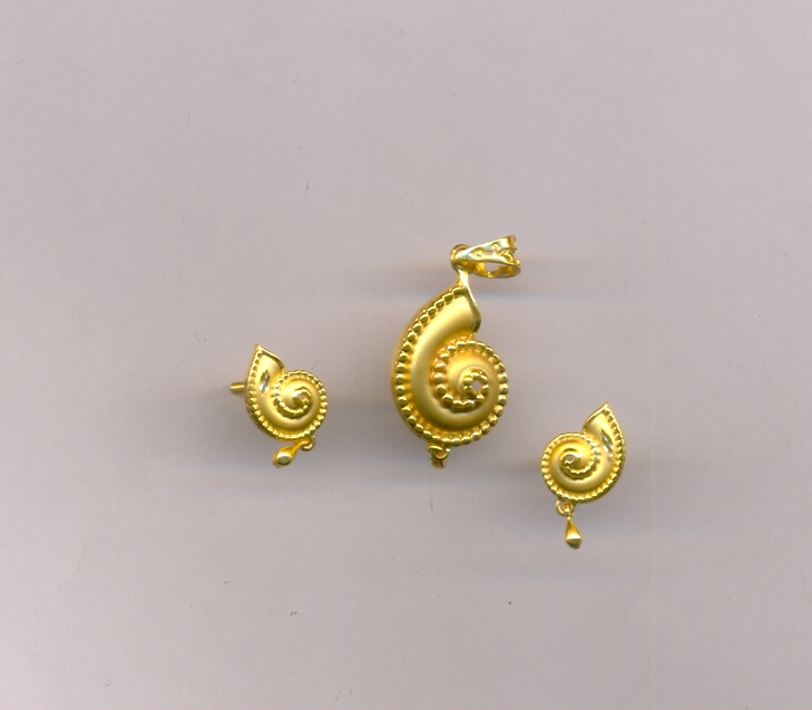 GOLD HALF SET PENDENT CASTING EXCLUSIVE