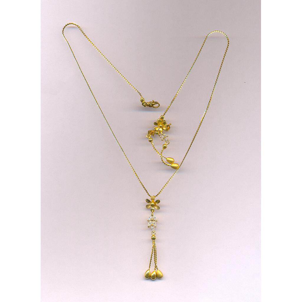 GOLD HALF SET PENDENT CASTING EXCLUSIVE