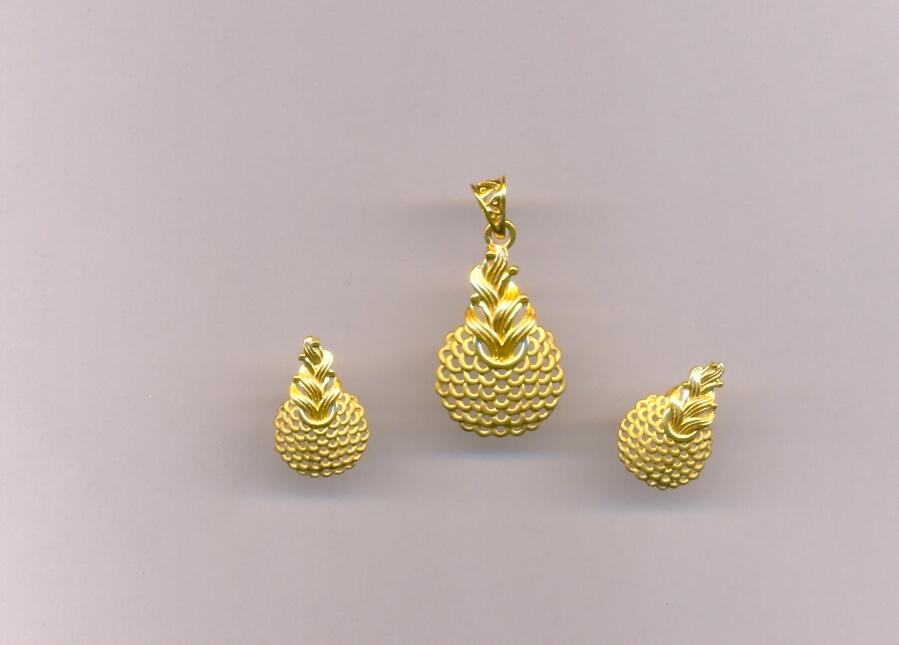 GOLD HALF SET PENDENT CASTING EXCLUSIVE
