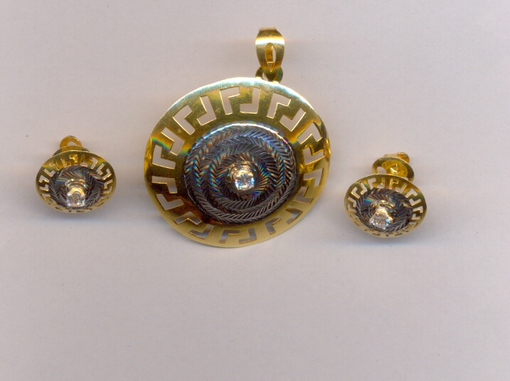 GOLD HALF SET PENDENT CASTING EXCLUSIVE