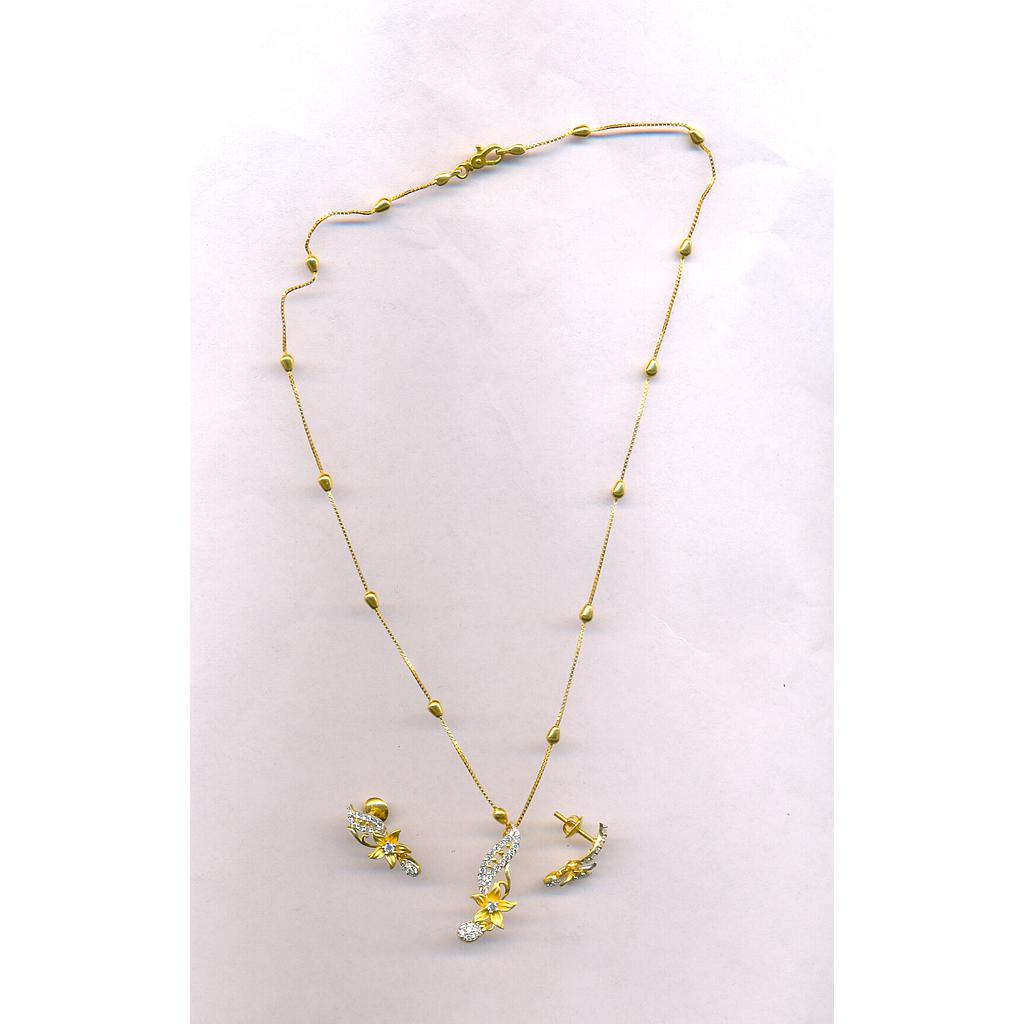 GOLD HALF SET PENDENT CASTING EXCLUSIVE