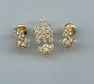 GOLD HALF SET PENDENT CASTING EXCLUSIVE