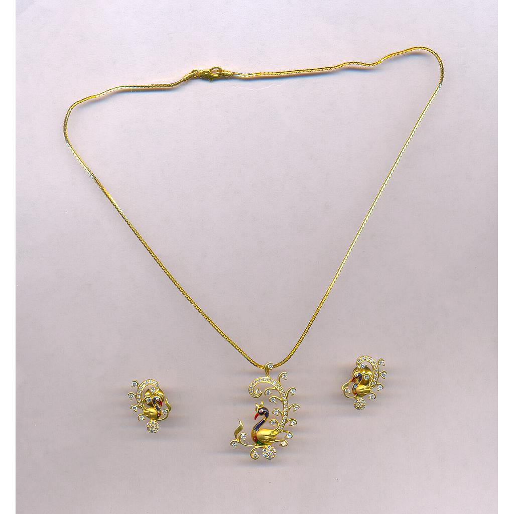GOLD HALF SET PENDENT CASTING EXCLUSIVE