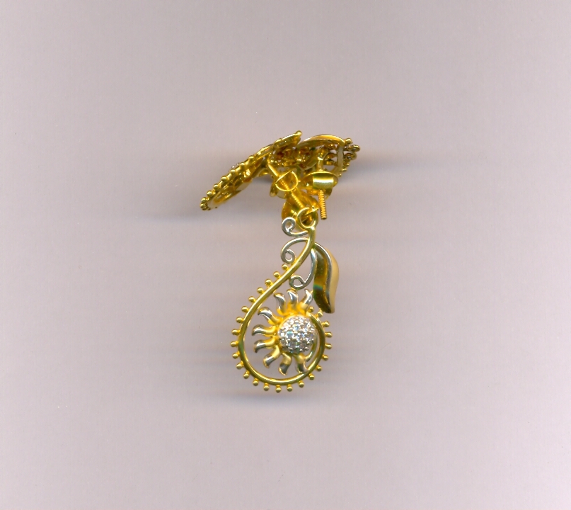 GOLD HALF SET PENDENT CASTING EXCLUSIVE