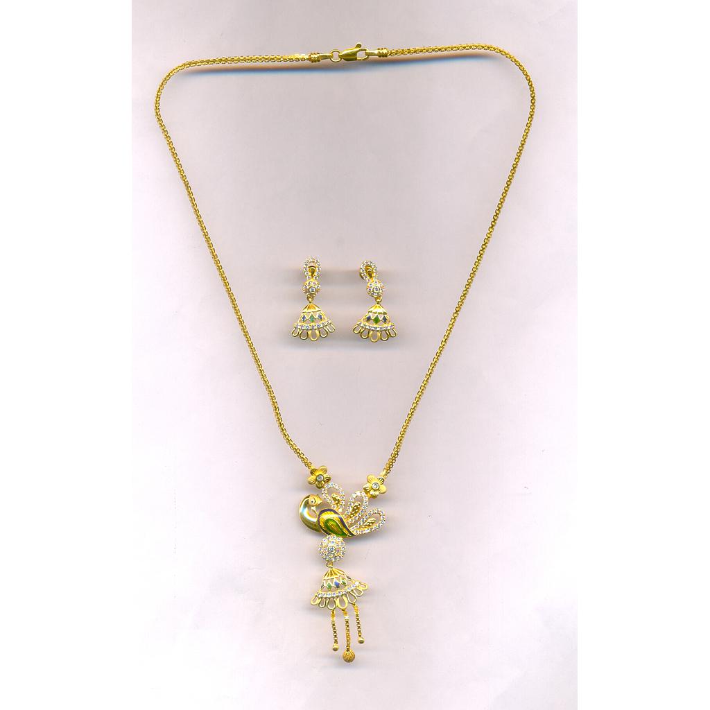GOLD HALF SET PENDENT CASTING EXCLUSIVE