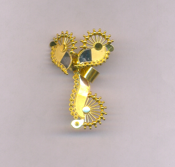 GOLD HALF SET PENDENT CASTING FANCY