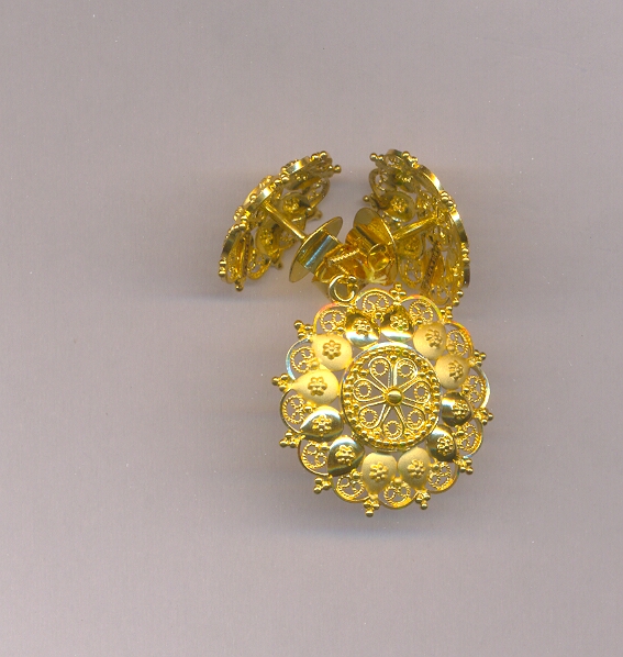 GOLD HALF SET PENDENT CASTING FANCY