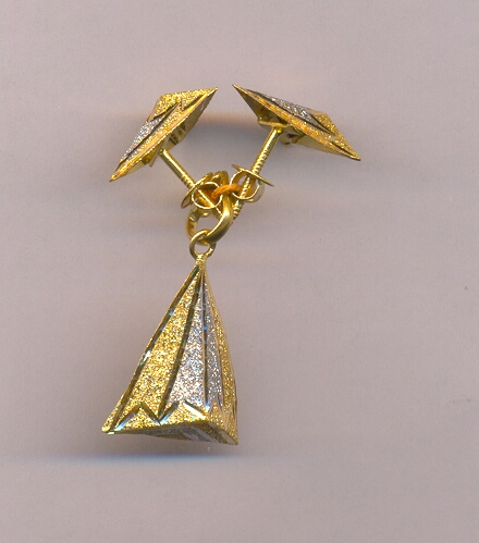 GOLD HALF SET PENDENT CASTING FANCY