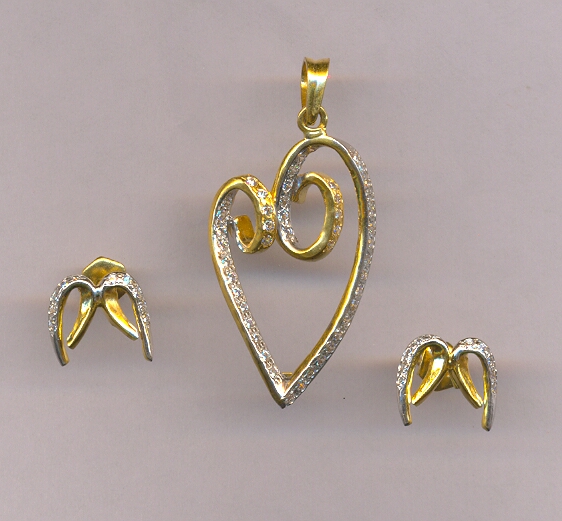 GOLD HALF SET PENDENT CASTING GENERAL