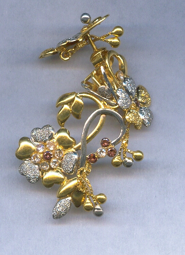 GOLD HALF SET PENDENT DESIGNER GENERAL