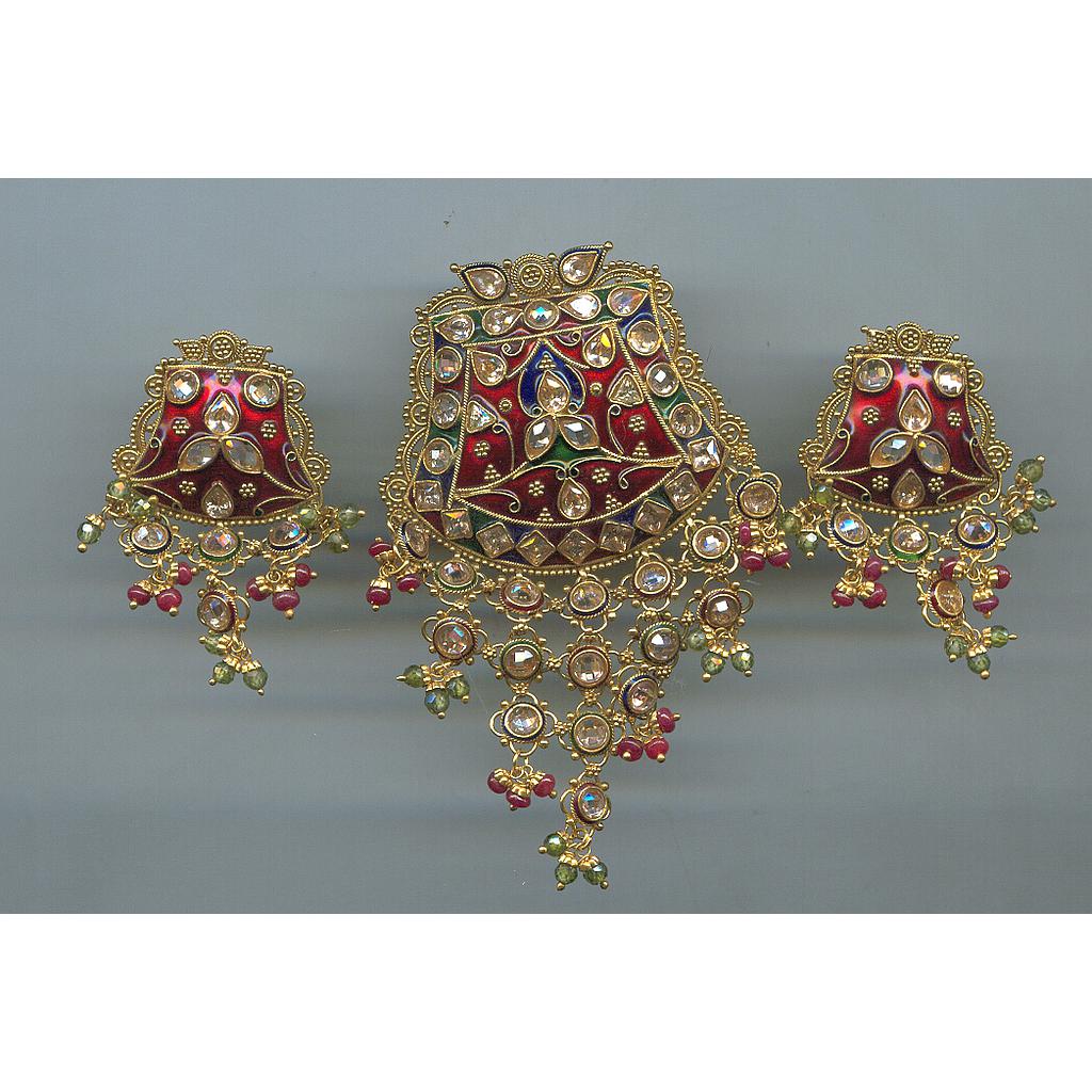 GOLD HALF SET PENDENT DESIGNER GENERAL