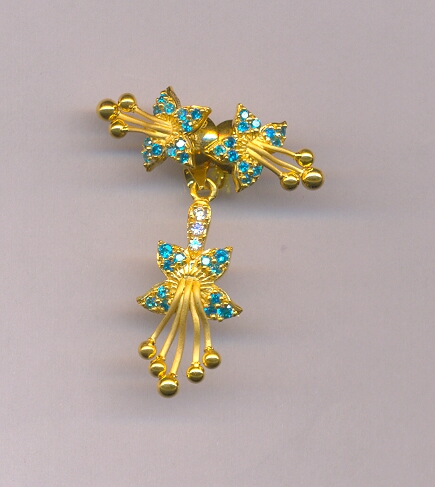 GOLD HALF SET PENDENT DESIGNER GENERAL
