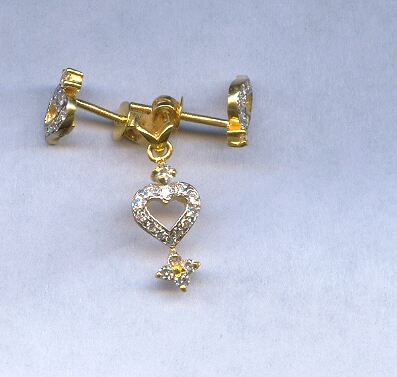 GOLD HALF SET PENDENT DESIGNER GENERAL