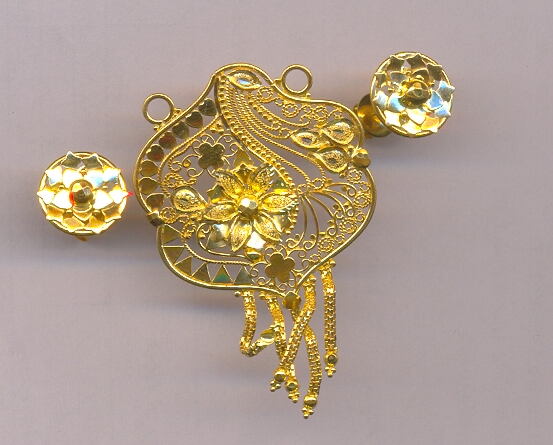 GOLD HALF SET PENDENT IMPORTED