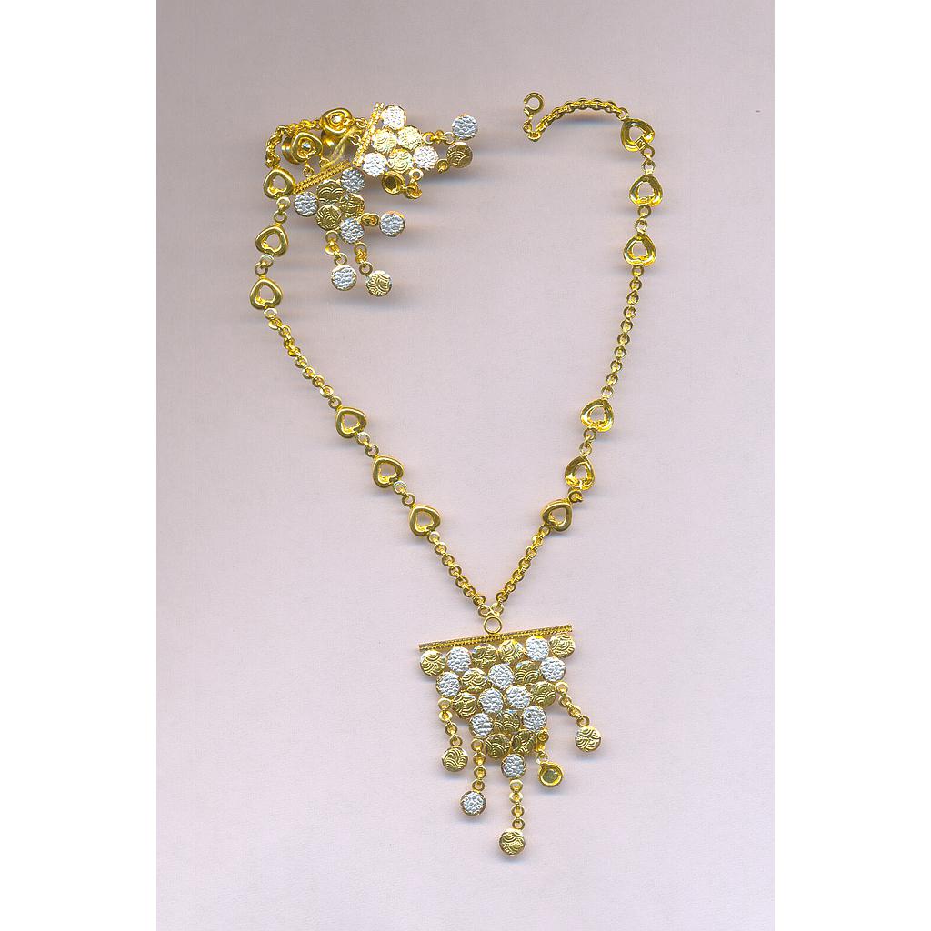 GOLD HALF SET PENDENT IMPORTED FANCY