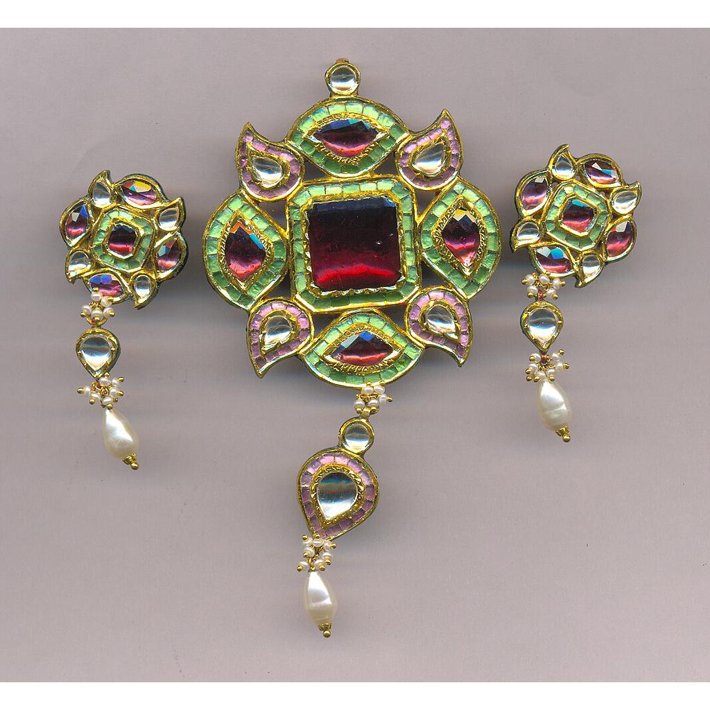 GOLD SET PENDENT KUNDAN