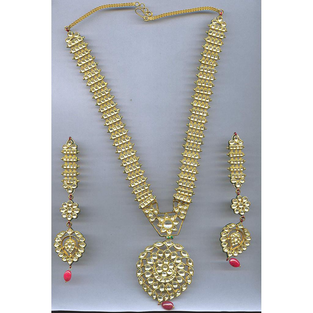GOLD HALF SET PENDENT KUNDAN EXCLUSIVE