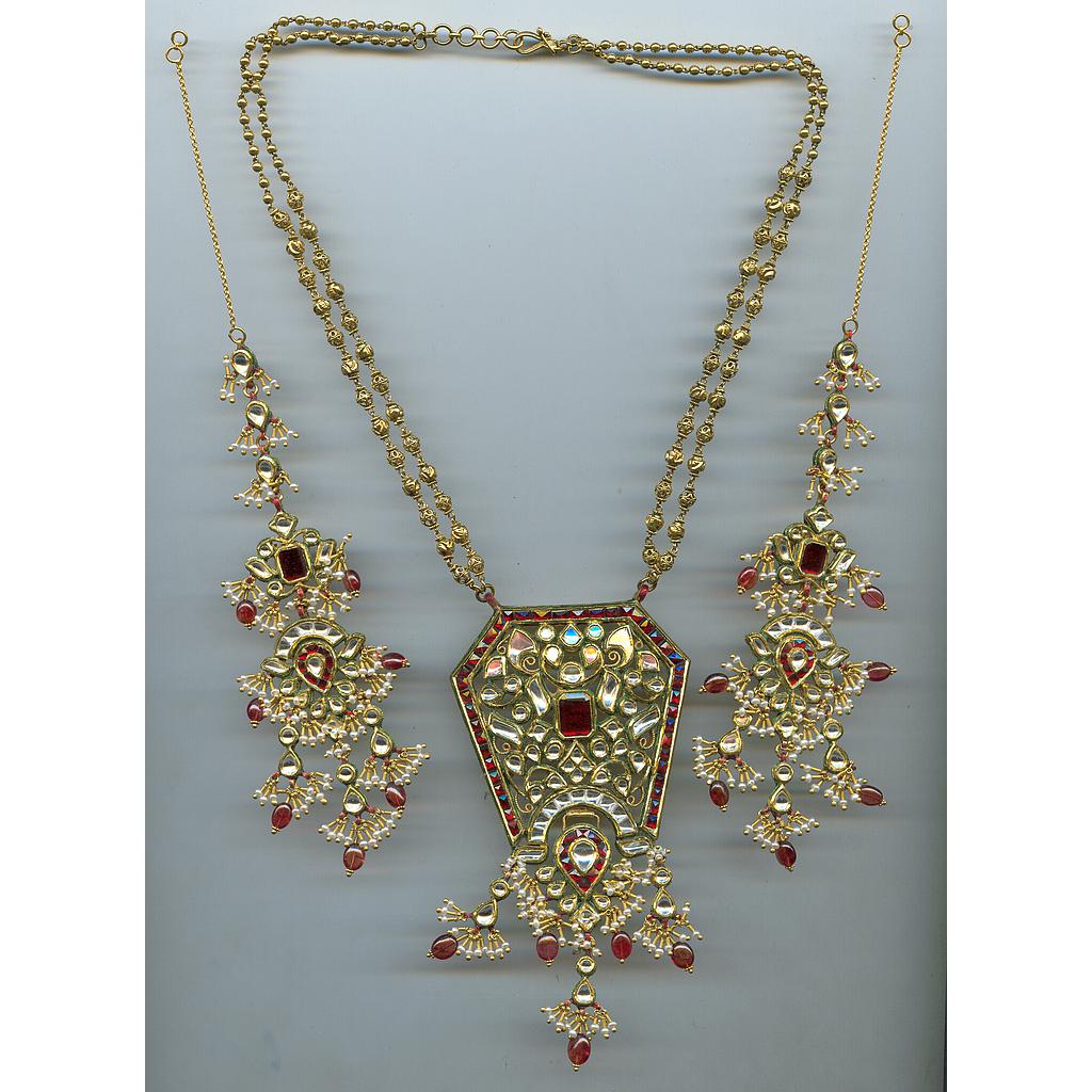 GOLD HALF SET PENDENT KUNDAN EXCLUSIVE