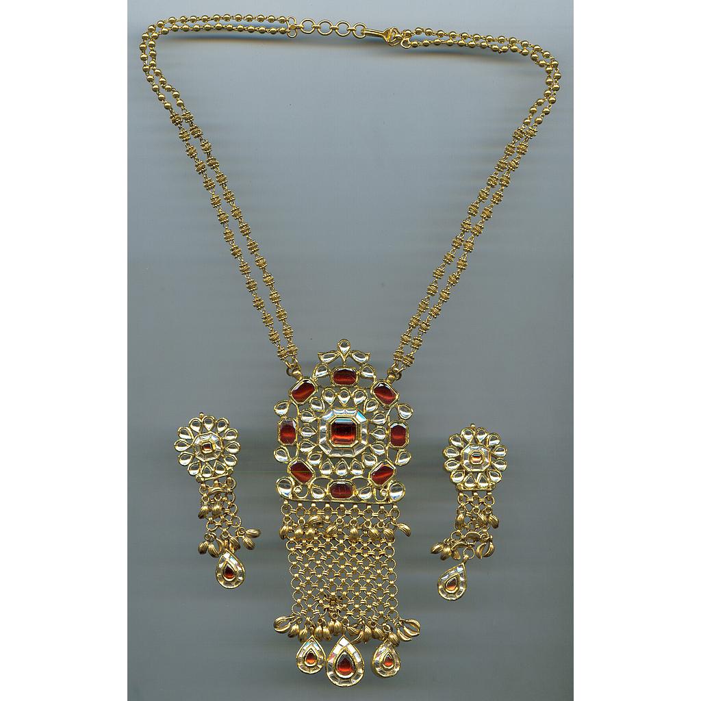 GOLD HALF SET PENDENT KUNDAN EXCLUSIVE