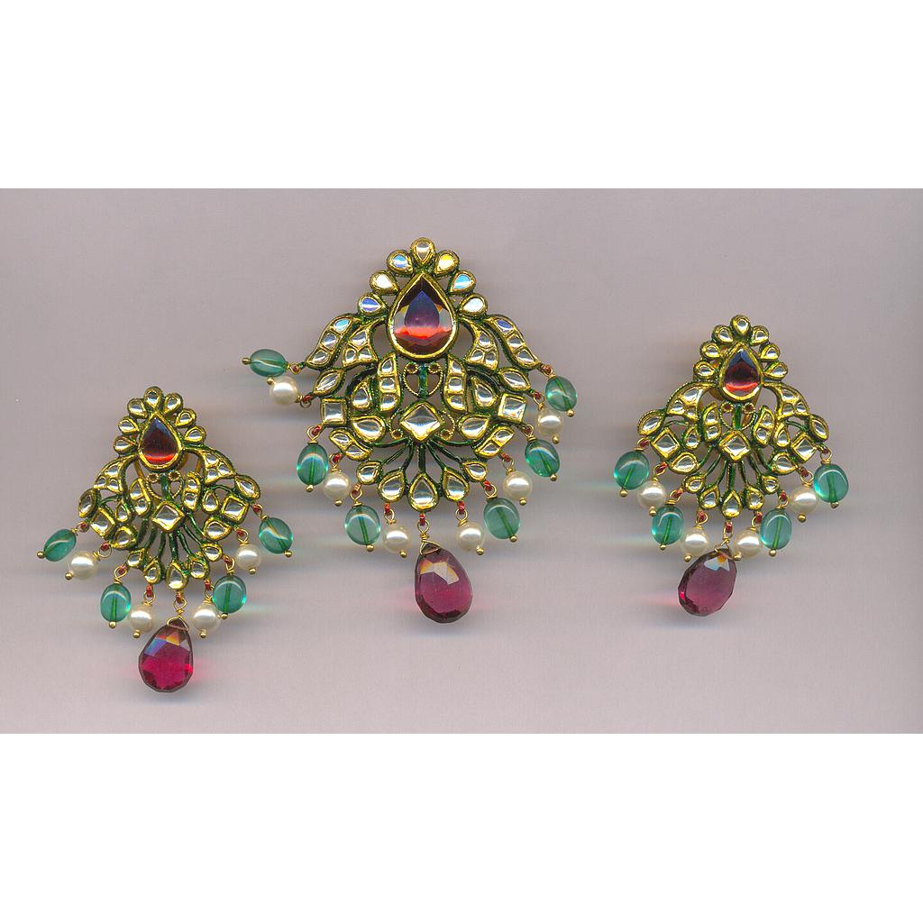 GOLD SET PENDENT KUNDAN