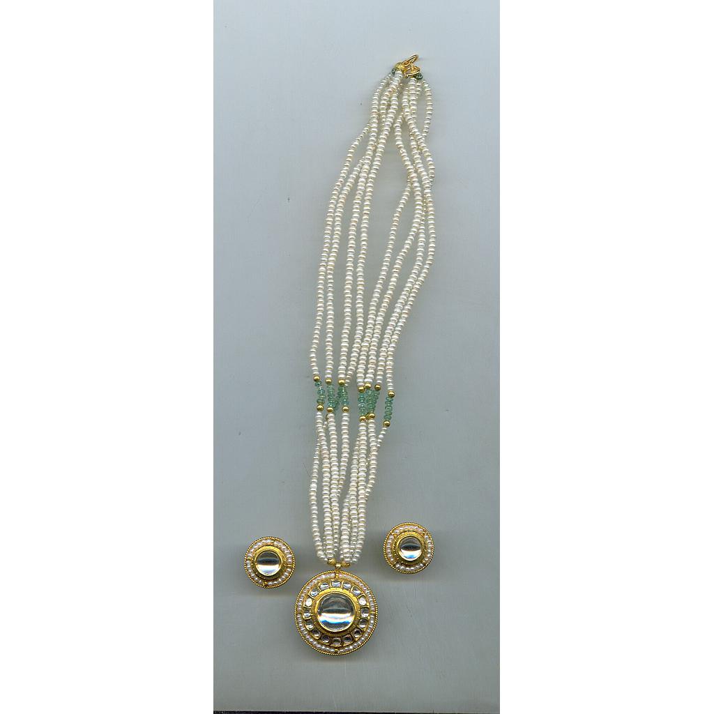 GOLD HALF SET PENDENT KUNDAN GENERAL