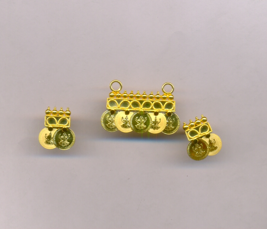GOLD HALF SET PENDENT PLAIN EXCLUSIVE