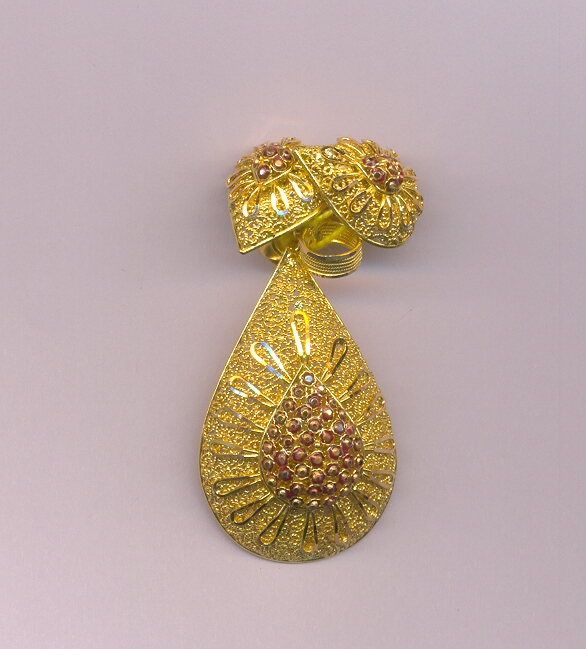 GOLD HALF SET PENDENT PLAIN EXCLUSIVE