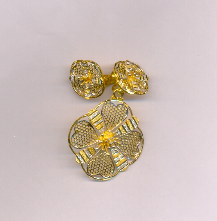 GOLD HALF SET PENDENT PLAIN EXCLUSIVE