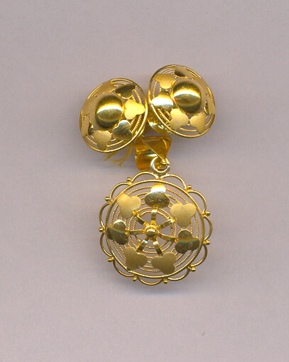 GOLD HALF SET PENDENT PLAIN EXCLUSIVE