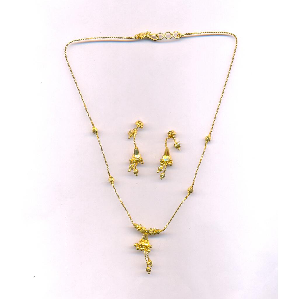 GOLD HALF SET PENDENT PLAIN EXCLUSIVE