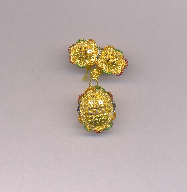 GOLD HALF SET PENDENT PLAIN EXCLUSIVE