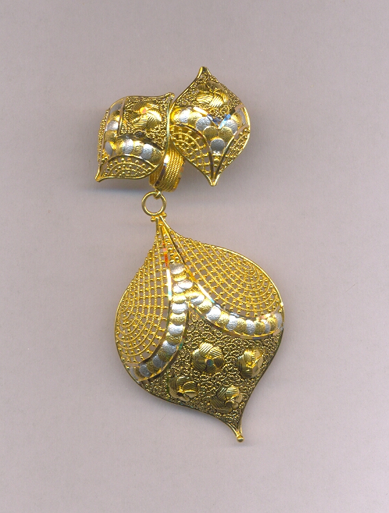 GOLD HALF SET PENDENT PLAIN EXCLUSIVE