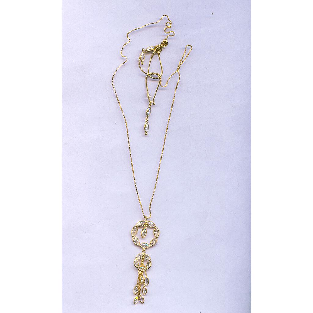 GOLD HALF SET PENDENT PLAIN EXCLUSIVE