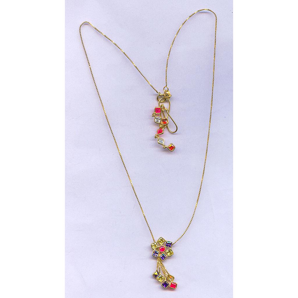 GOLD HALF SET PENDENT PLAIN EXCLUSIVE