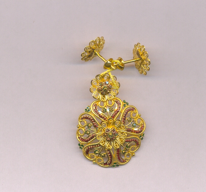 GOLD HALF SET PENDENT PLAIN EXCLUSIVE