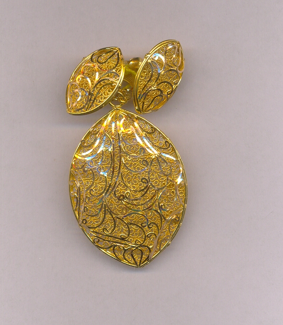 GOLD HALF SET PENDENT PLAIN EXCLUSIVE