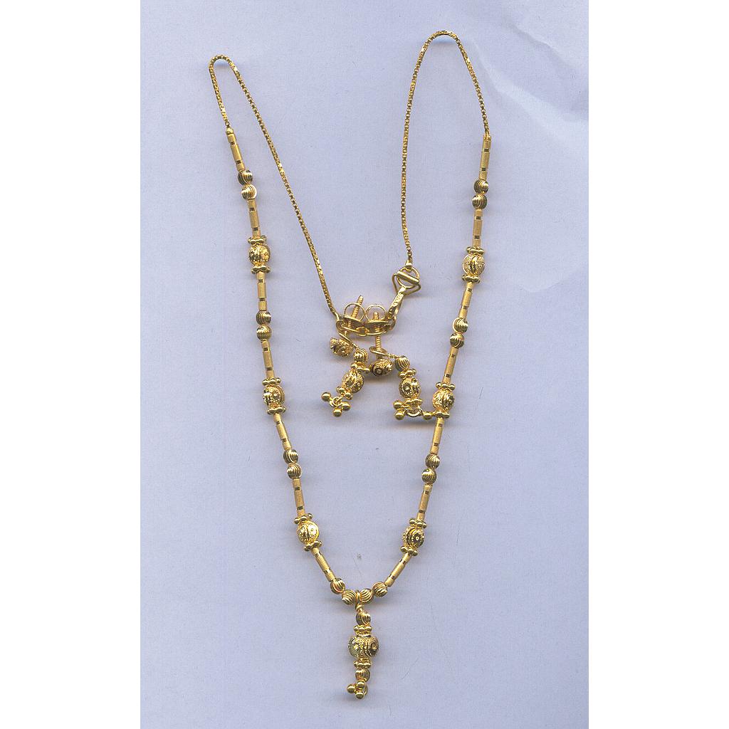 GOLD HALF SET PENDENT PLAIN EXCLUSIVE