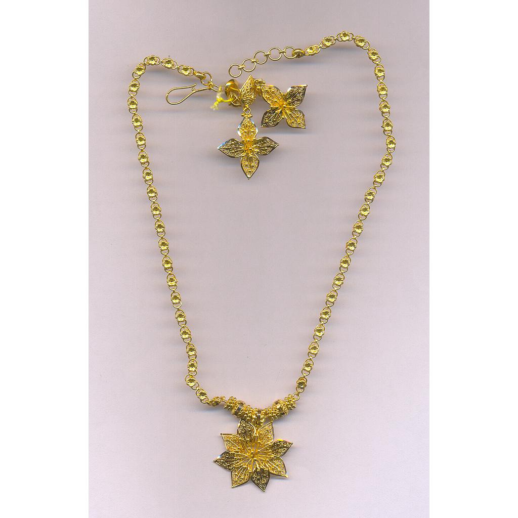GOLD HALF SET PENDENT PLAIN EXCLUSIVE