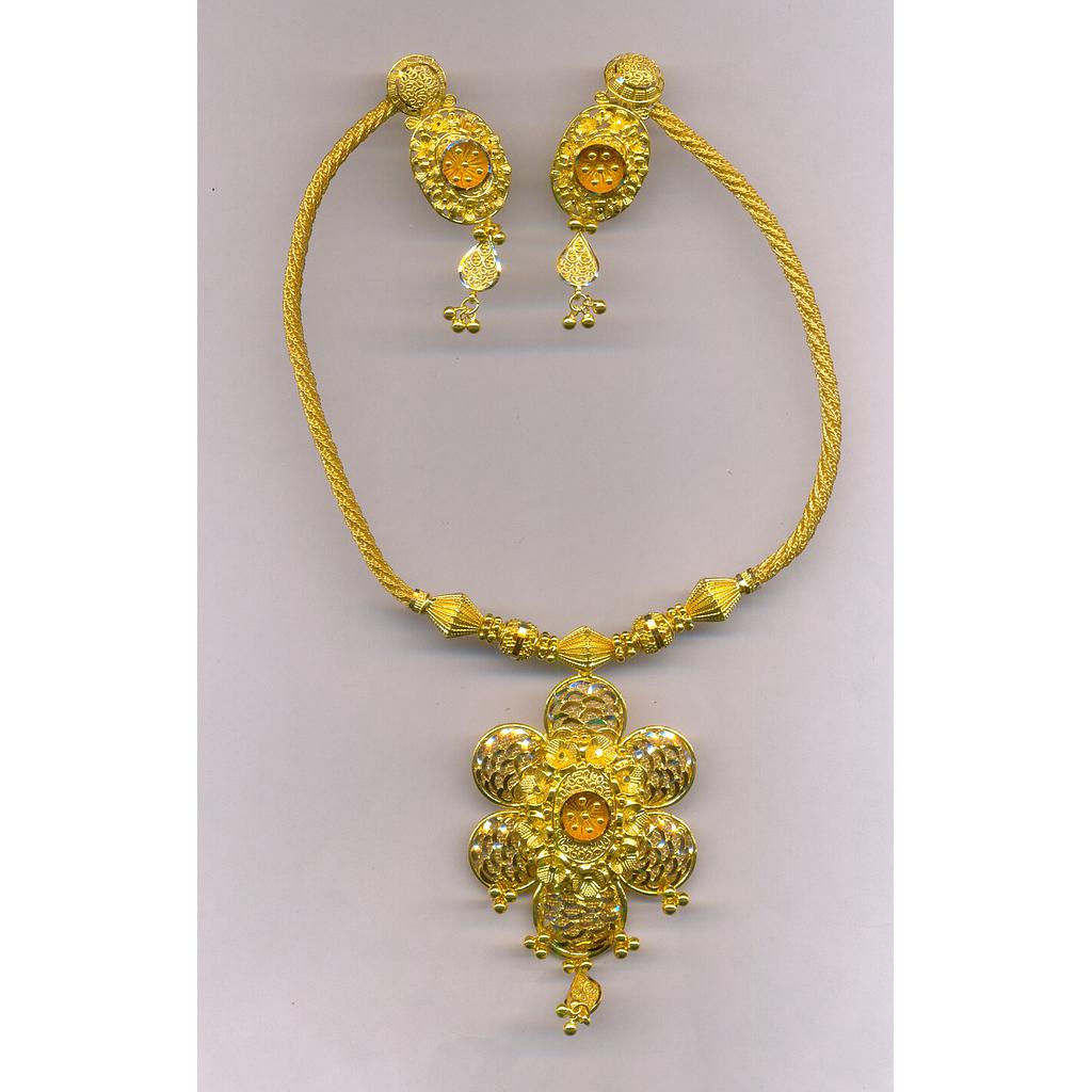 GOLD HALF SET PENDENT PLAIN EXCLUSIVE