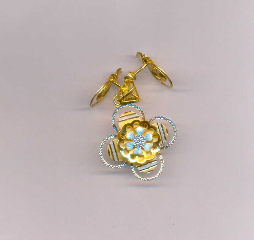 GOLD HALF SET PENDENT PLAIN EXCLUSIVE