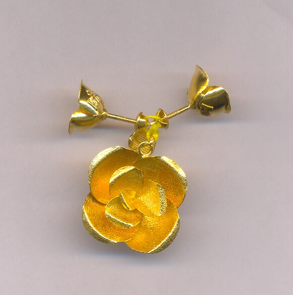 GOLD HALF SET PENDENT PLAIN EXCLUSIVE