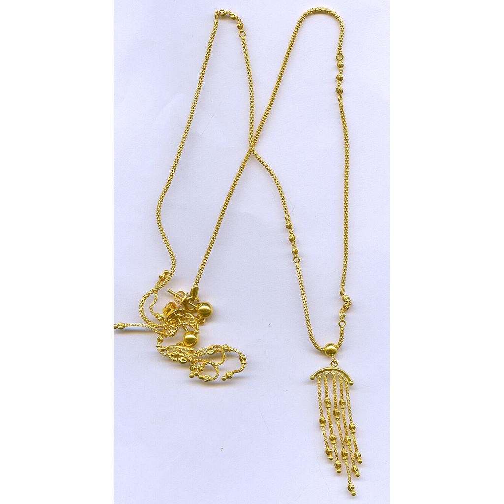 GOLD HALF SET PENDENT PLAIN EXCLUSIVE