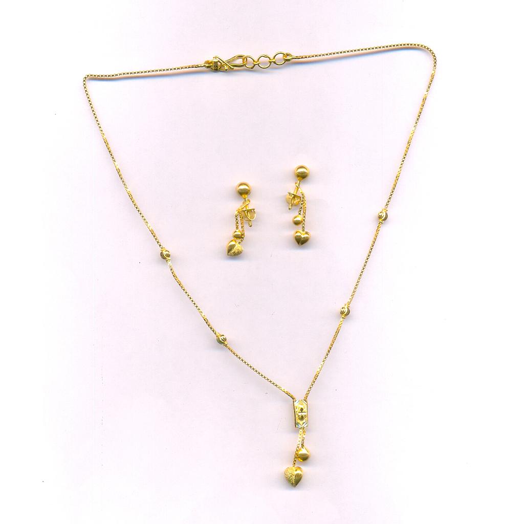 GOLD HALF SET PENDENT PLAIN EXCLUSIVE